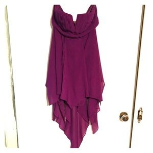 Purple Asymmetrical Dress